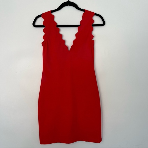 Marysia Antibes Scallop Red Swim Dress Cover Up Size Small Luxury Resort Wear - Picture 2 of 13